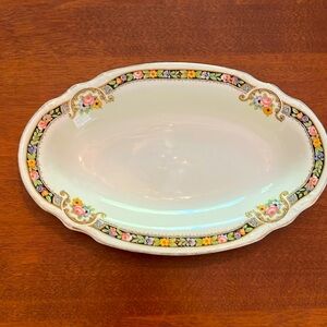 J and G Meakin small oval serving platter. Delicate floral design